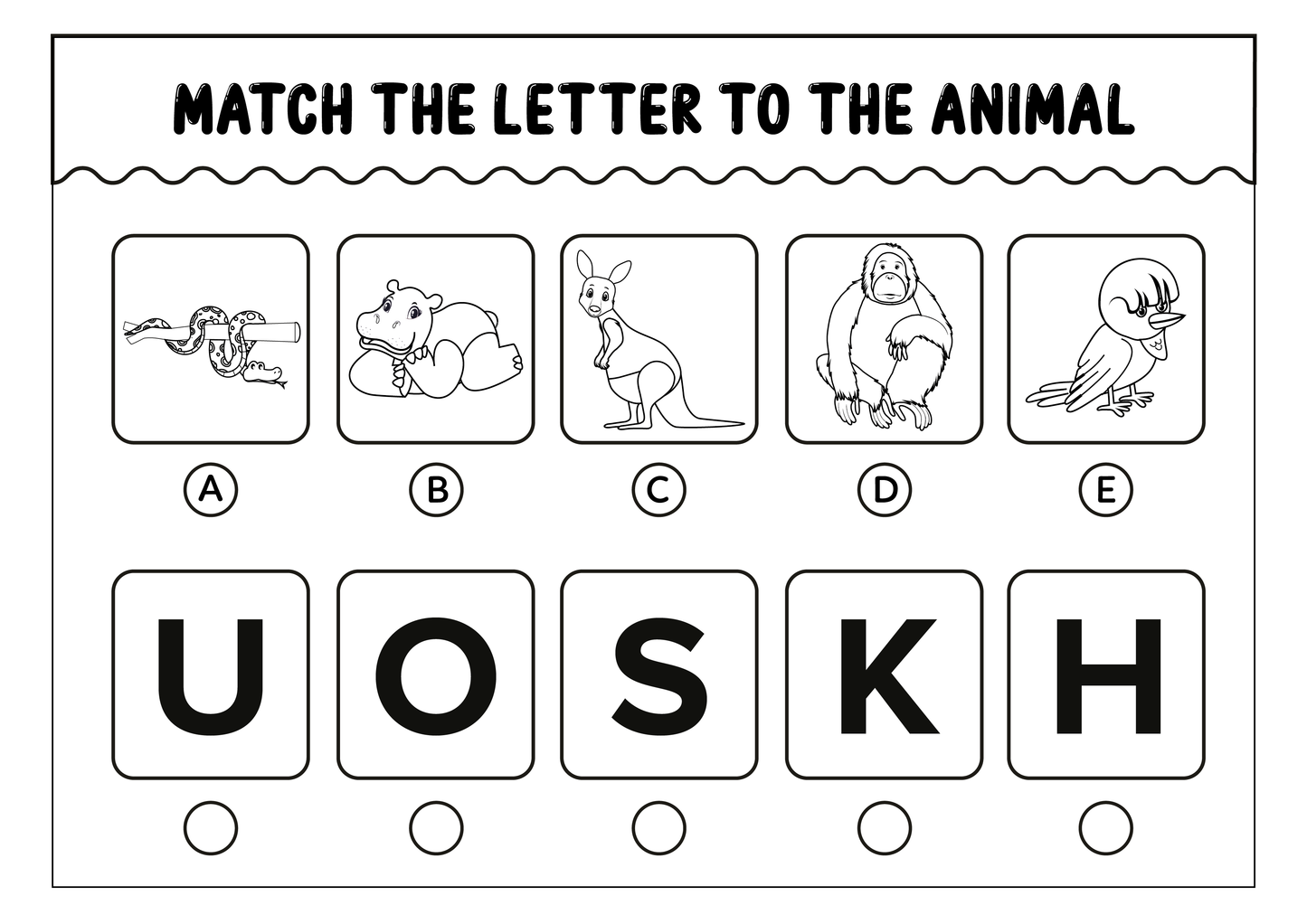 Child’s Alphabet jungle Safari Activity Book