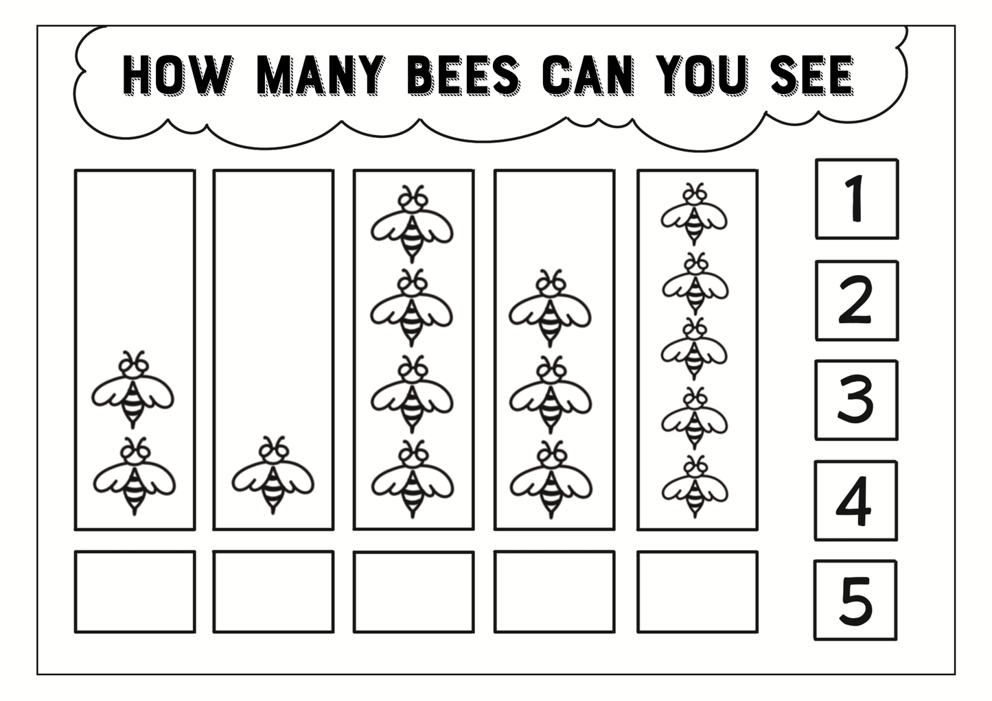 Child plays Hide and Seek with Numbers Activity Book