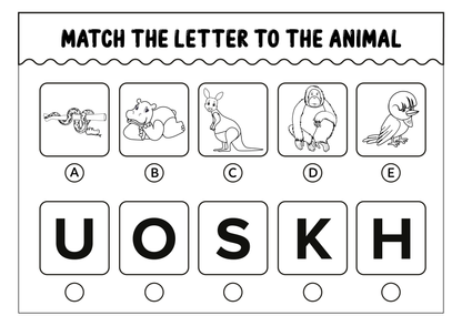 Child’s Alphabet jungle Safari Activity Book