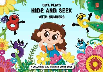 Child plays Hide and Seek with Numbers Activity Book