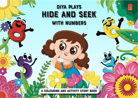 Child plays Hide and Seek with Numbers Activity Book