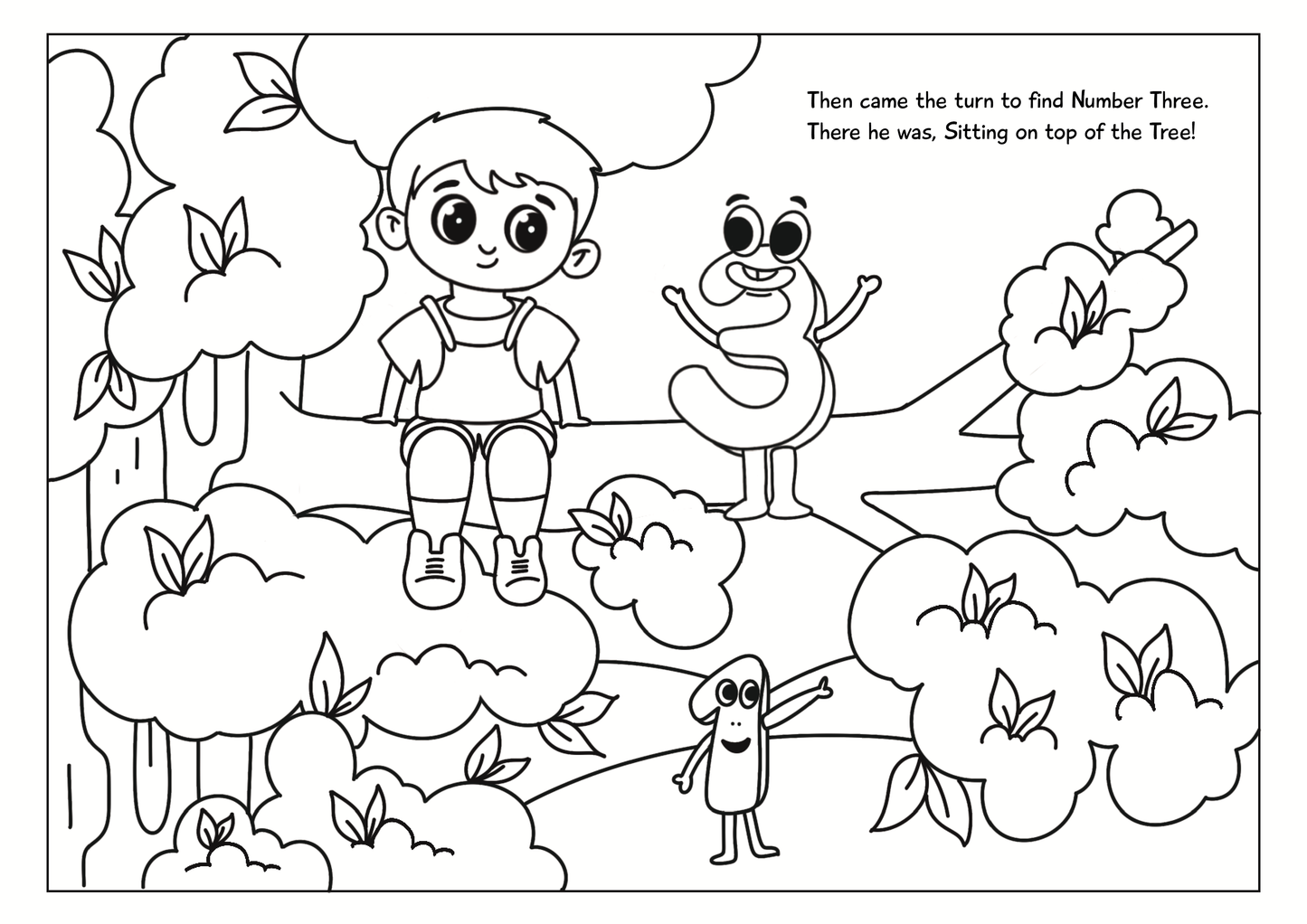 Child plays Hide and Seek with Numbers Activity Book