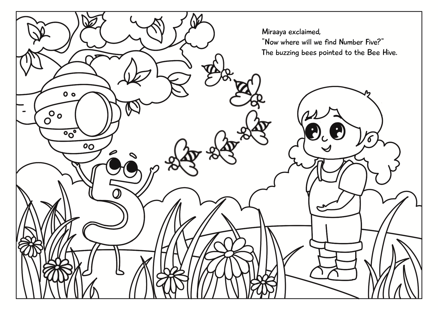 Child plays Hide and Seek with Numbers Activity Book