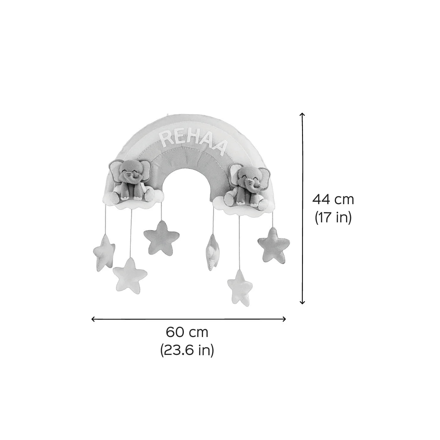 Elephants Rainbow Name Bunting
