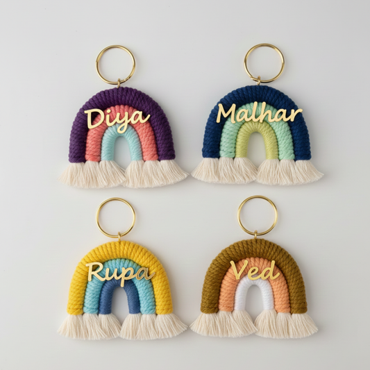 Personalised Macrame Keychain