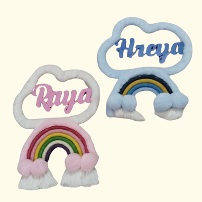 Personalised Rainbow Cloud Wall Hanging