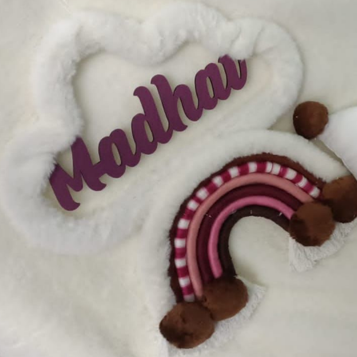 Personalised Rainbow Cloud Wall Hanging