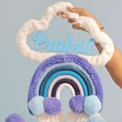 Personalised Rainbow Cloud Wall Hanging