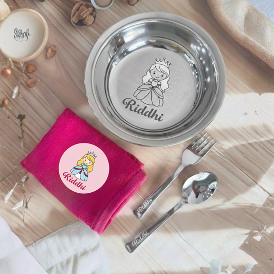 Personalised Steel Bowl set