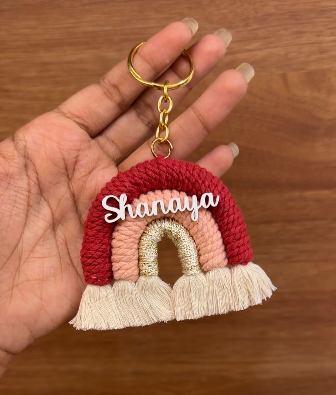 Personalised Macrame Keychain