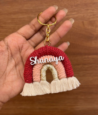 Personalised Macrame Keychain