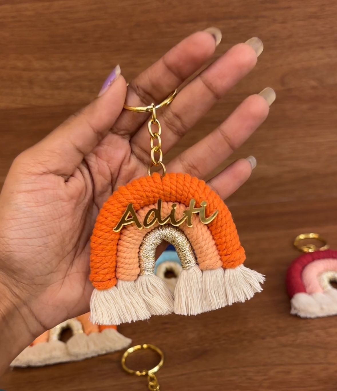 Personalised Macrame Keychain