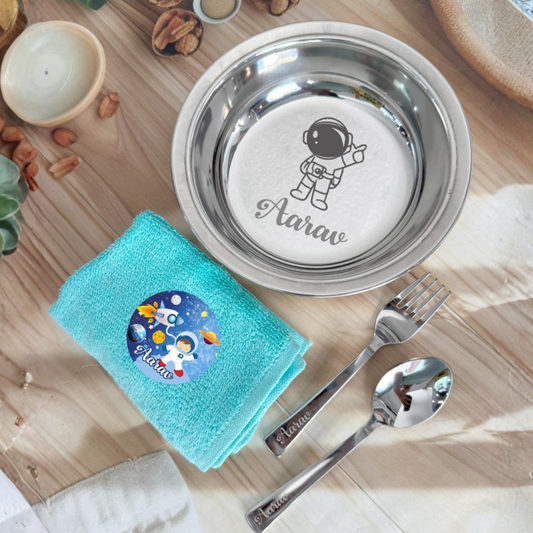 Personalised Steel Bowl set