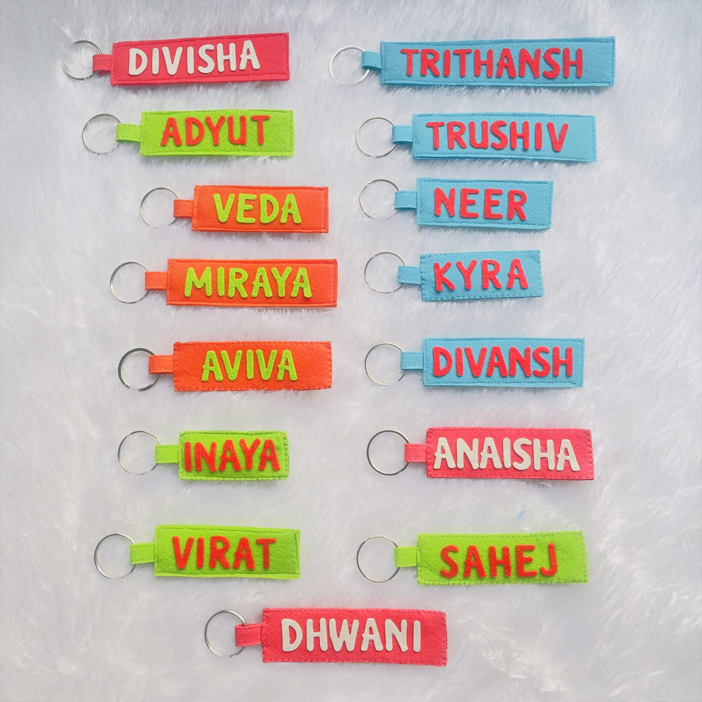 Personalised Name Felt Keychain