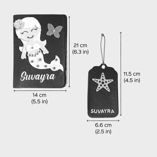 Personalised Felt Passport Holder and Bag Tag